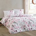 Schafer Flora Tek Kişilik Nevresim Takımı-3 Prç. - 160 x 220 cm - Pembe - Beyaz