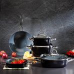 Schafer Gastronomie Master Seramik Basık Tencere 26 Cm-siyah/gri Krem