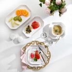 Schafer Graceful Bone 56 Parça Gold Yemek Takımı