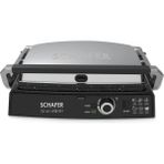 Schafer Grand Grill Inox Tost ve Izgara Makinesi 2000 W Döküm Plakalar ile Modern Tasarım - ınoks