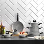 Schafer Granit Dark Storm Y.y. Tencere Seti 12 Parça- Gri 3 - 5 L Yapışmaz Taban 12+ Gri Granit - Yok