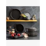 Schafer Guss Chef Döküm Basık Tencere 26 Cm 2 Parça-Gri