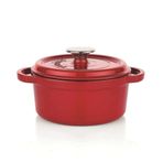 Schafer Guss Chef Döküm Derin Tencere 20 Cm 2 Parça Kırmızı