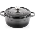Schafer Guss Chef Döküm Derin Tencere 20Cm-2 Parça-Gri