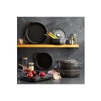 Schafer Guss Chef Döküm Kare Grill Tava 28X28 Cm 1 Parça-Gri