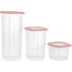 Schafer Hold 3 lü Saklama Kabı-Pembe