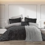 Schafer Home Daily Kadife Çeyiz Seti-9 Parça-Gri - 200 x 240 cm