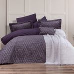Schafer Home Daily Kadife Çeyiz Seti-9 Parça-Mürdüm - 200 x 220 cm