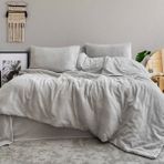 Schafer Home Etamine Pamuk Çk Nevresim Takımı 4 Parça-Gri - 200 x 220 cm