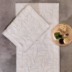 Schafer Home Leaf 2 Li Banyo Paspası-Ekru - ikili banyo paspası