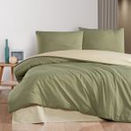 Schafer Home Mia Çift Kişilik Nevresim Takımı 4 Parça-Haki - 200 x 220 cm