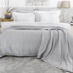 Schafer Home Pavia Şönil Yatak Örtüsü Nevresim Seti 7 Parça-Gri - 230 x 250 cm