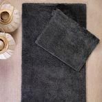 Schafer Home Poem Tafting 2 Li Banyo Paspası 60X100-50X60 -Antrasit - ikili banyo paspası