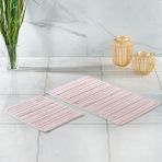 Schafer Jolly 2li Banyo Paspası -Pudra - Renkli - 666