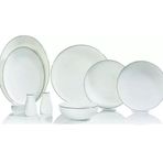Schafer Jolly Platin Bone 56 Parça Porselen Yemek Takımı