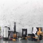Schafer Kea Elektro Mega 4'lü Elektrikli Çeyiz Seti – Inox Çelik Siyah Kahve Makinesi, Blender, Tost Makinesi, Çaycı