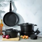 Schafer Pro Cast 7 Parça Siyah Döküm Tencere Seti