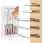 Schafer Quick Chef Bıçak Seti-5 Parça-Rosegold - 5' li