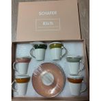 Schafer Rich 6 Kişilik Kahve Fincan Takımı 12 Prç - ASORTI01 - Renkli