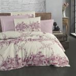 Schafer Rose Çift Kişilik Nevresim Takımı-4 Prç. - 200 x 220 cm - Pembe - Beyaz