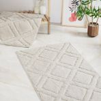 Schafer Schafer Home Elly Tafting 2 li Banyo Paspası 60X100-50X60-Krem
