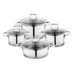 Schafer Stahl Inox 8 Parça Çelik Tencere Seti