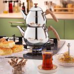 Schafer Tea Chef 2 lt Kahverengi 4 Parça Orta Boy Çaydanlık Takımı