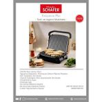 Schafer Tostçumm Plus Tost ve Izgara Makinesi, 2000W Yeni Ürün - Siyah