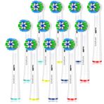 Schallcare Braun Oral b 7000/Pro 1000/3000/8000/9600/5000/Genius ve Akıllı Elektrikli Diş Fırçası ile Uyumlu Hassas Yedek Diş Fırçası Başlıkları (Beyaz-12 adet)