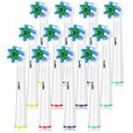 Schallcare Braun Oral b için Yedek Fırça Başlıkları, Oral-B Pro 1000/2000/3000/5000/6000 Akıllı ve Genius Elektrikli Diş Fırçası ile Uyumlu, 12 Adet