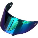 Scharf Axxis V18C Uyumlu Rainbow Vizör – Uv Korumalı, Dayanıklı Kask Camı - Yeşil - Mor