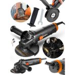 Schatz 750W Metal Şanzıman Bakır Sargılı Avuç Içi Taşlama Demir Metal Kesme Makinesi Siyah Spiral 125 mm