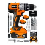 Schatz Xr 21V 5 Ah Metal Şanzıman Li-Ion Çift Akülü Darbeli Şarjlı Vidalama Matkap Turuncu