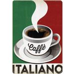 Schatzmix Teneke Tabela Kahve Caffe Italiano Coffee Fincan Metal Levha Duvar Dekorasyonu 20x30 Tin Sign