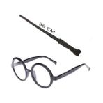 Schema Shop Harry Potter Asası ve Siyah Çerçeveli Gözlük Seti