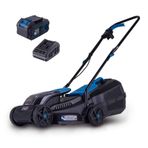 Scheppach Akülü çim biçme makinesi BC-MP320-X 20V fırçasız akülü çim biçme makinesi | 32 cm kesme genişliği | 250 – 300 m2 için | 20 – 60 mm kesme yüksekliği ayarı | 30 l sepet | 20 V-IXES serisi | 4