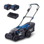 Scheppach Akülü çim biçme makinesi BC-MP430-X 20V fırçasız akülü çim biçme makinesi | 43 cm kesme genişliği | 600 – 700 m2 için | 25 – 75 mm kesme yüksekliği ayarı | 50 l sepet | 20 V-IXES serisi | 2