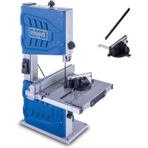 Scheppach Şerit testere HBS261 2. testere bandı dahil | 130 mm kesme yüksekliği | 2 hız: 720 m/dak ve 1000 m/dak | paralel mesnet, çapraz kesme mastarı ve itme çubuğu dahil