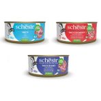 Schesir 3 Çeşit Karma Tam ve Dengeli Kedi Konserve Jöleli 140 Gr. x 3 Adet