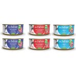Schesir 3 Çeşit Karma Tam ve Dengeli Kedi Konserve Jöleli 140 Gr. x 6 Adet