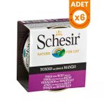 Schesir 6x85 gr Ton Balık ve Sığır Etli Jöleli Konserve Kedi Maması