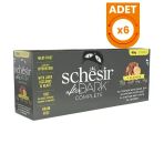 Schesir After Dark Et Suyunda Karışık Lezzetler Yetişkin Konserve Kedi Maması - 6 Adet 12x80 Gr