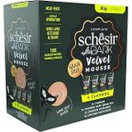 Schesir After Dark Tavuk&Bıldırcın Yumurtası&Sığır&Ördek Et Suyunda Mus Yetişkin Pouch Çeşit Paketi 12X80g