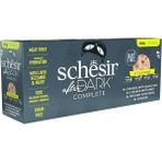 Schesir After Dark Tavuk&Bıldırcın Yumurtası&Sığır&Ördek Et Suyunda Paté Yetişkin Kedi Konservesi Çeşit Paketi 12x80g