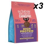 Schesir Born Carnivore 3 x 1.25 kg Tavuklu Somonlu ve Ringa Balıklı Tahılsız Kuru Kedi Maması