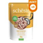 Schesir Jöleli Ton Balık ve Tavuklu Yetişkin Konserve Kedi Maması - 6 Adet 85 Gr