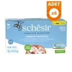 Schesir Tam ve Dengeli Jöle İçinde Ton Balıklı ve Levrekli Yetişkin Konserve Kedi Maması - 6x50 Gr 6 Adet
