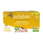 Schesir Tam ve Dengeli Jöle İçinde Ton Balıklı ve Tavuklu Yetişkin Konserve Kedi Maması - 6x50 Gr 1 Adet