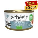Schesir Tamamlayıcı Jöle İçinde Ton ve Berlam Balıklı Yetişkin Konserve Kedi Maması - 70 Gr 1 Adet