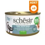 Schesir Tamamlayıcı Jöle İçinde Ton ve Berlam Balıklı Yetişkin Konserve Kedi Maması - 70 Gr 6 Adet